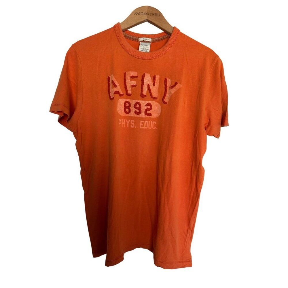VTG Abercrombie & Fitch XXL Orange Muscle Tee 90s Y2K Preppy